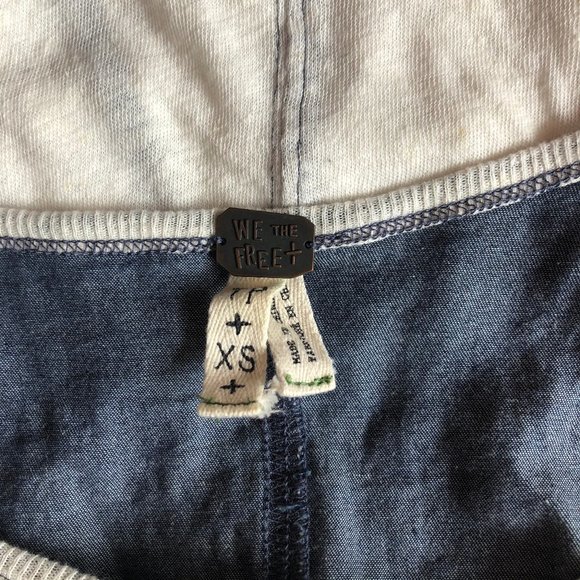 Embroidered Free People 3/4 Sleeve Henley - Picture 7 of 7